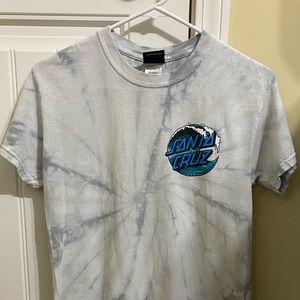 Santa Cruz Wave Dot Silver Tie Dye Shirt